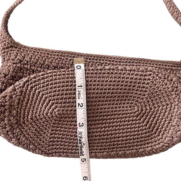 The Sak Woven Nutmeg Brown Zipper Top Small Handbag - Picture 13 of 16